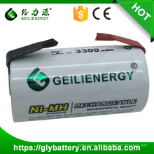 Pequeño 1200 1.2V nimh sc 3300mah batería recargable